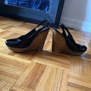 Vintage Chloe leather wedge shoes